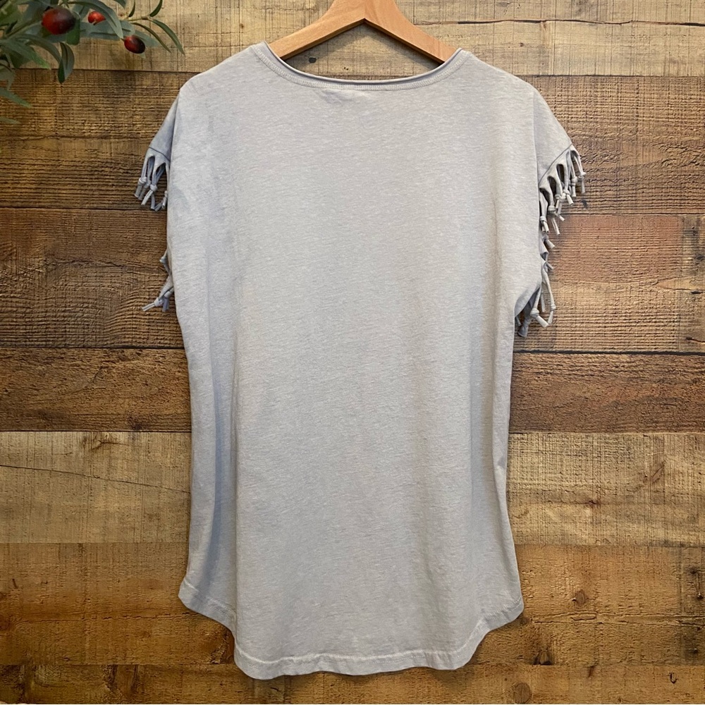 Texas Rodeo Horse Graphic Elevated Tee, Fringe Edges - Picture 6 of 9